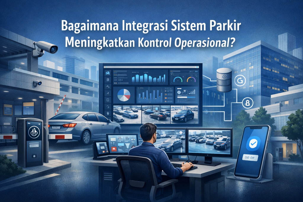 ilustrasi integrasi sistem parkir