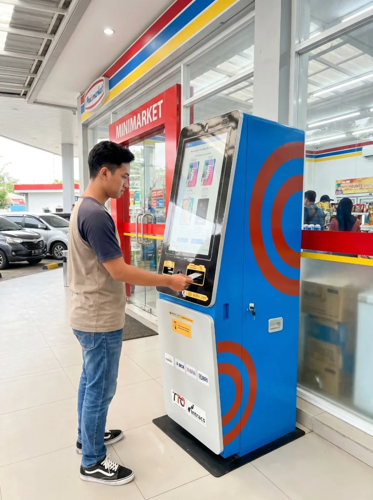 Ilustrasi Vending Machine Top Up Pembayaran